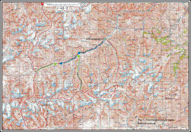 рис 1 топографическая карта района квадрат J-43-2